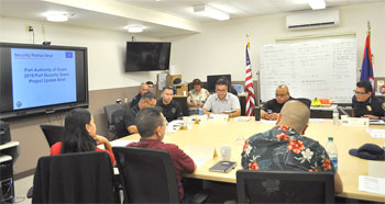 US Coast Guard facilitated a Guam Area Maritime Security Committee (GAMSC) General Membership meeting held at the Port Command Center.