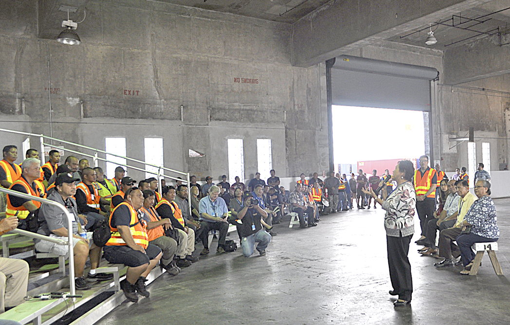 On March 13, 2019, Governor Lou Leon Guerrero and Lt. Governor Joshua Tenorio toured the Port Authority of Guam and was able to visit all Port assets located at Cabras Island. 